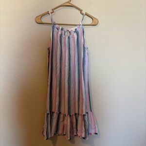 Chelsea & Violet Girls Striped Tiered Sleeveless Dress Size 12